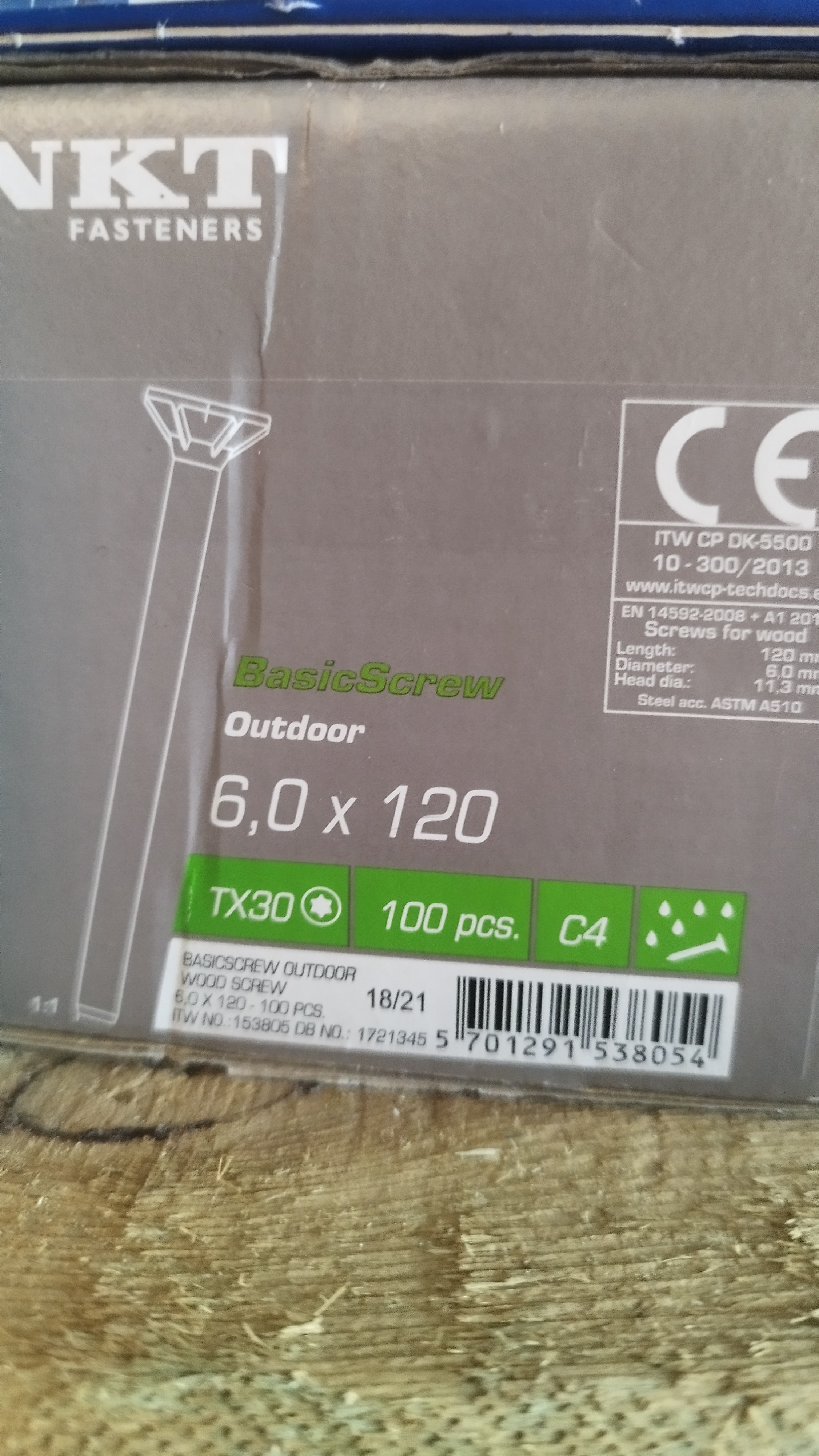 Basic screw outdoor 6,0x120 TX30