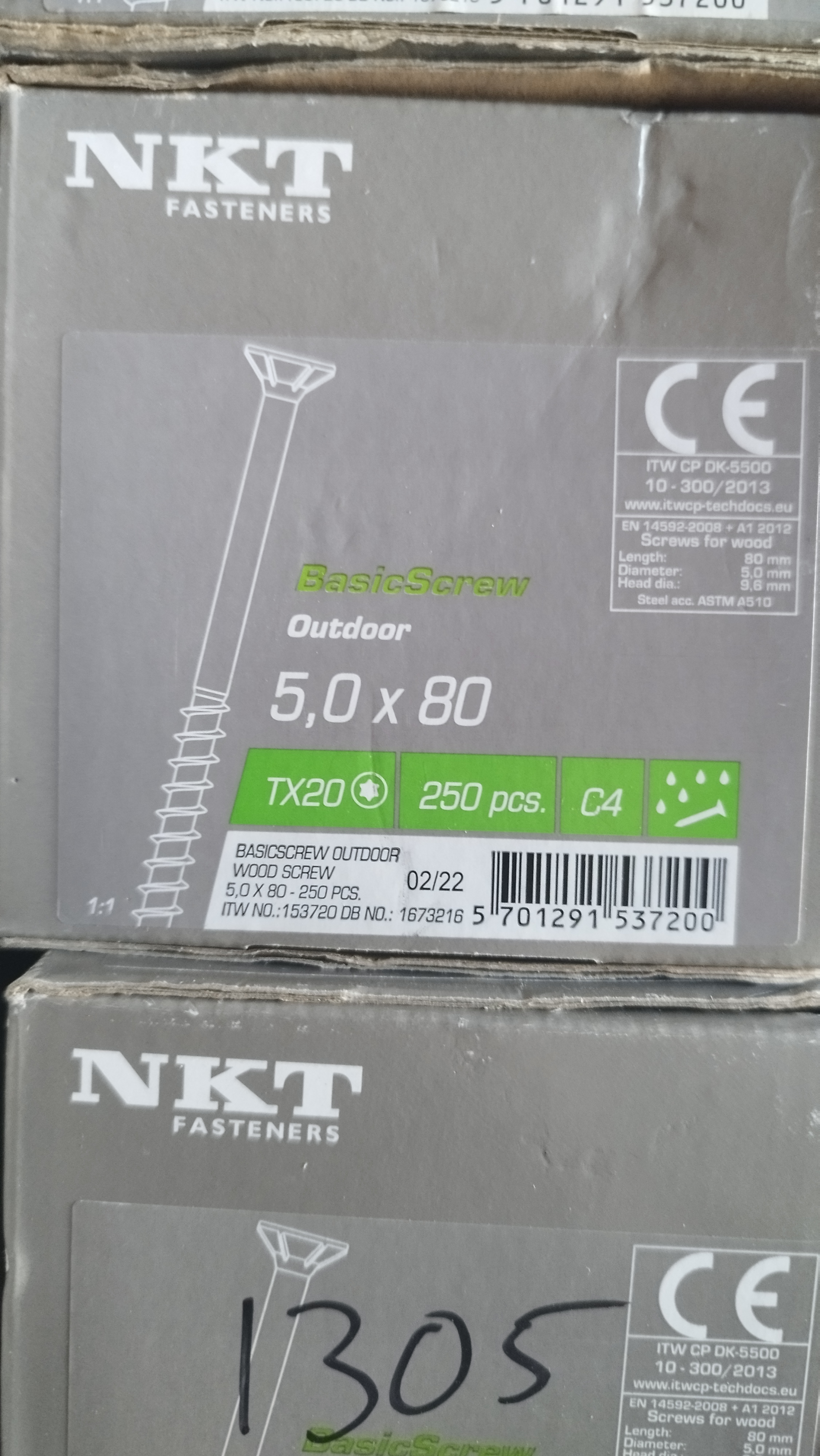 Basic outdoor screw 5,0 x80